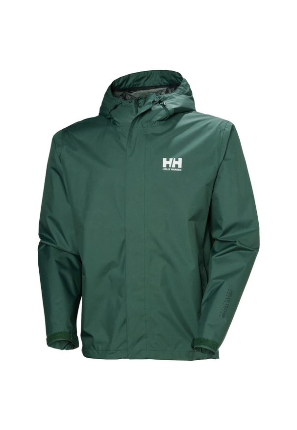 Kurtka wodoodporna Helly Hansen Seven J. Kolor: zielony. Sport: turystyka piesza