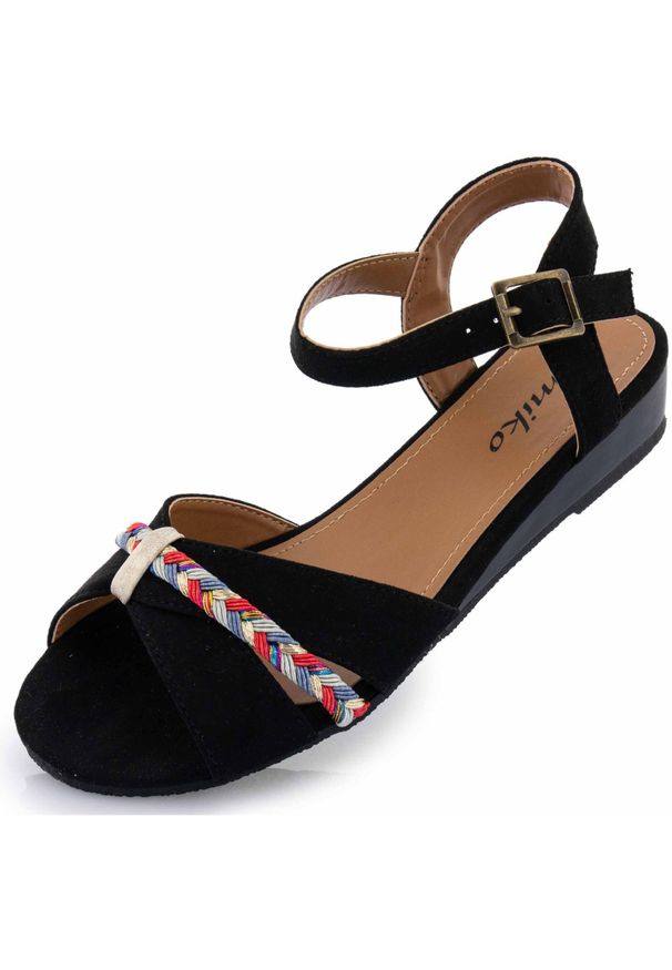 ZIKKO - Sandały damskie Tamiko — rozmiar 38. Zapięcie: pasek. Kolor: wielokolorowy