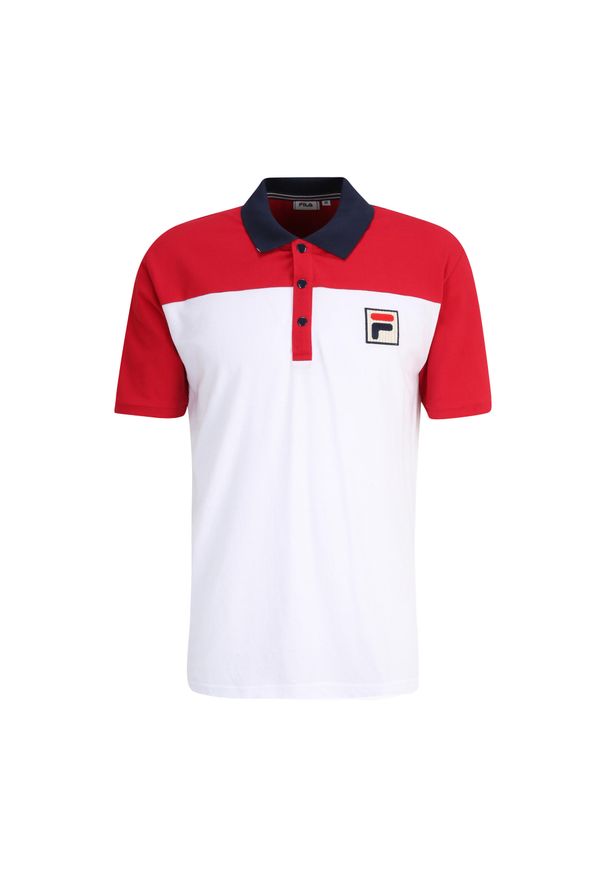 Fila - Koszulka polo męska FILA Lianshan Blocked. Typ kołnierza: polo. Kolor: biały