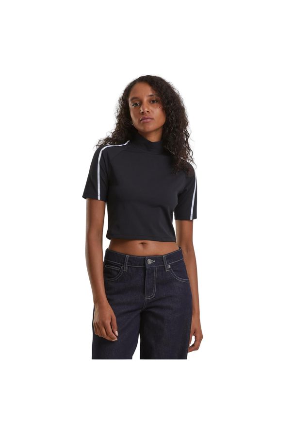 Damska koszulka z wysokim dekoltem Urban Classics. Kolor: czarny