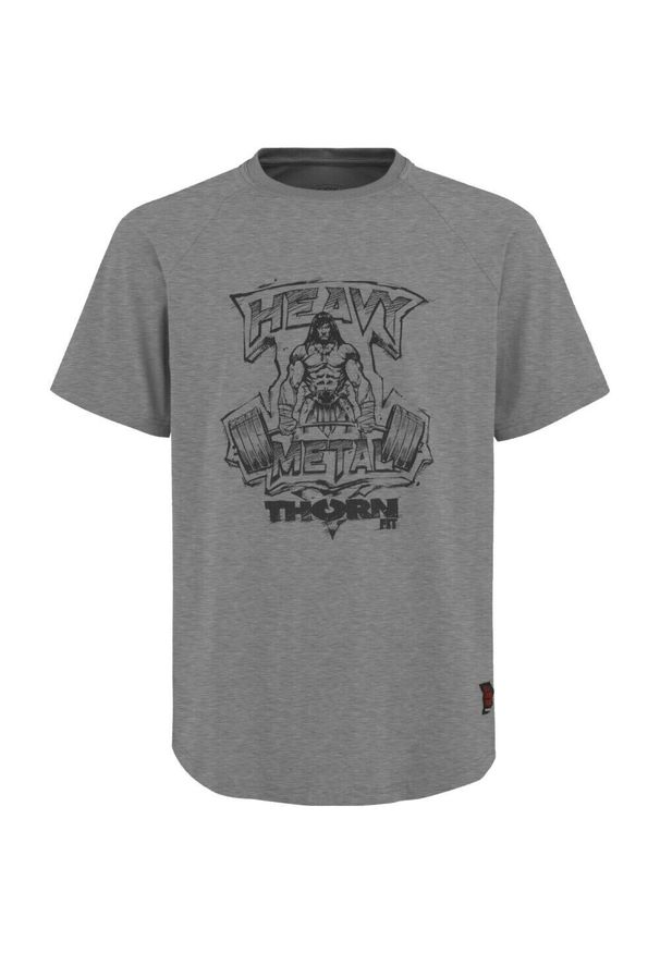 Koszulka z krótkim rękawem męska THORN FIT T-shirt Heavy Metal. Kolor: szary. Materiał: bawełna, elastan. Długość rękawa: krótki rękaw. Długość: krótkie