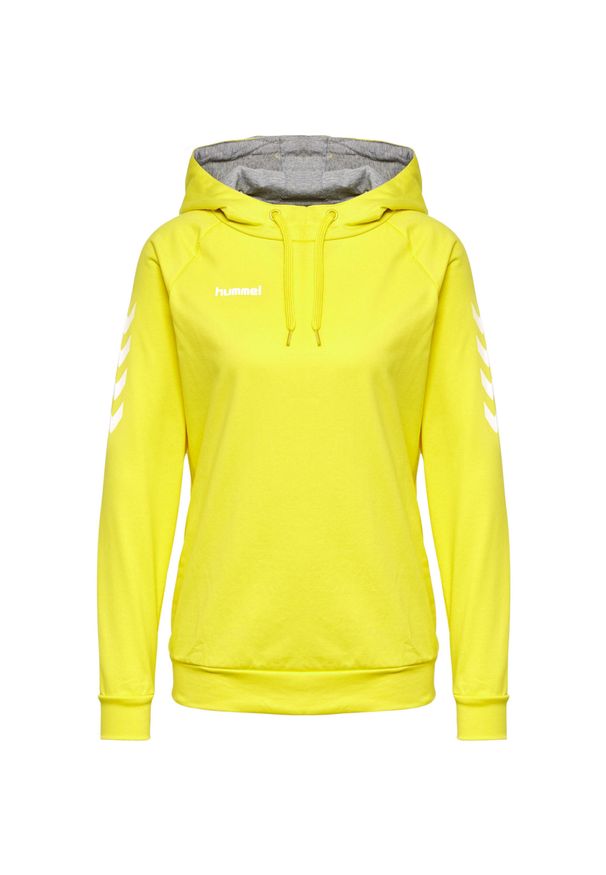 Bluza do piłki ręcznej damska Hummel hml GO z kapturem. Typ kołnierza: kaptur. Kolor: żółty. Sport: piłka ręczna