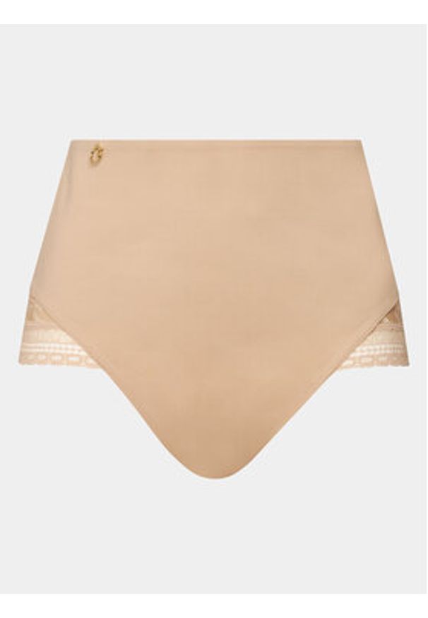 Chantelle Figi klasyczne z wysokim stanem Impressio C11XC5 Beżowy. Stan: podwyższony. Kolor: beżowy. Materiał: syntetyk