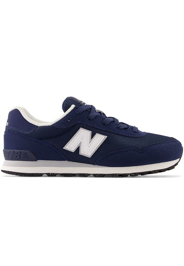 Buty dziecięce New Balance GC515NVY – granatowe. Okazja: na uczelnię, na co dzień. Kolor: niebieski. Materiał: guma, syntetyk, materiał. Szerokość cholewki: normalna