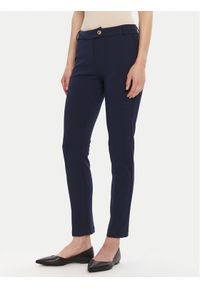Rinascimento Chinosy CFC0126226003 Granatowy Slim Fit. Kolor: niebieski. Materiał: syntetyk