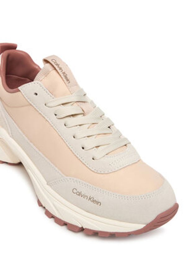 Calvin Klein Sneakersy Hike Runner Mg Nylon Mix YW0YW02075 Różowy. Kolor: różowy. Materiał: skóra