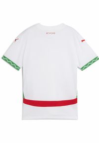 Puma - Młodzieżowa koszulka wyjazdowa Maroko 2025 PUMA White Fast Green Red. Kolor: biały, zielony, czerwony, wielokolorowy