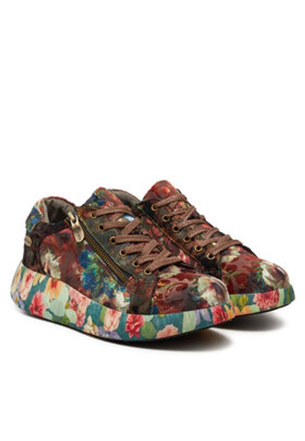 Laura Vita Sneakersy Nikito 44 Brązowy. Kolor: brązowy. Materiał: skóra