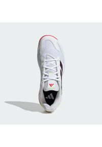 Adidas - Buty Stabil Indoor Kids. Kolor: biały, czerwony, wielokolorowy. Materiał: materiał