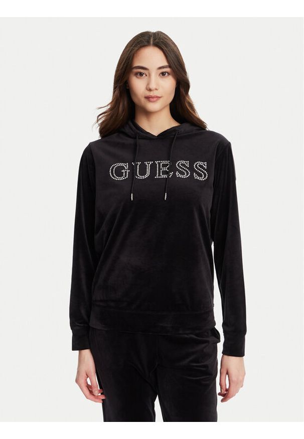 Guess Bluza V4RQ25 K0232 Czarny Regular Fit. Kolor: czarny. Materiał: syntetyk