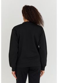 Emporio Armani - EMPORIO ARMANI Czarne dresy damskie z białymi logotypami. Kolor: czarny. Materiał: bawełna #5