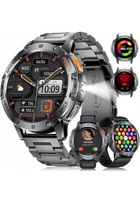 Lazird - SMARTWATCH Zegarek Męski LATARKA Ciśnieniomierz ROZMOWY 530mAH AMOLED IP68. Rodzaj zegarka: smartwatch
