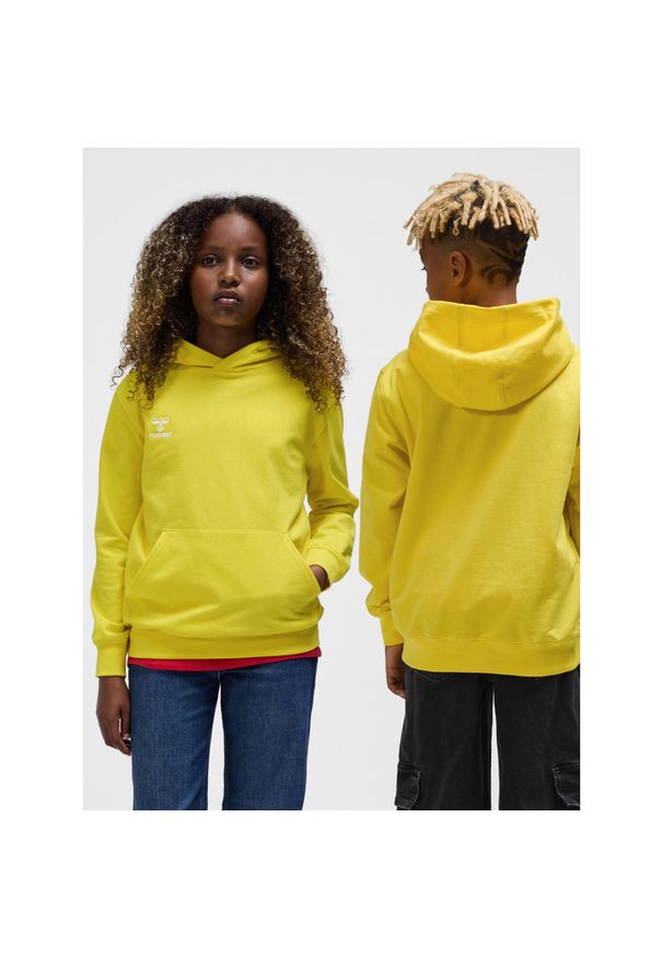 Bluza z kapturem dla dzieci Hummel Go 2.0. Typ kołnierza: kaptur. Kolor: żółty. Sport: joga i pilates
