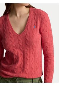 Polo Ralph Lauren Sweter 211910422021 Koralowy Regular Fit. Typ kołnierza: polo. Kolor: pomarańczowy. Materiał: bawełna #3