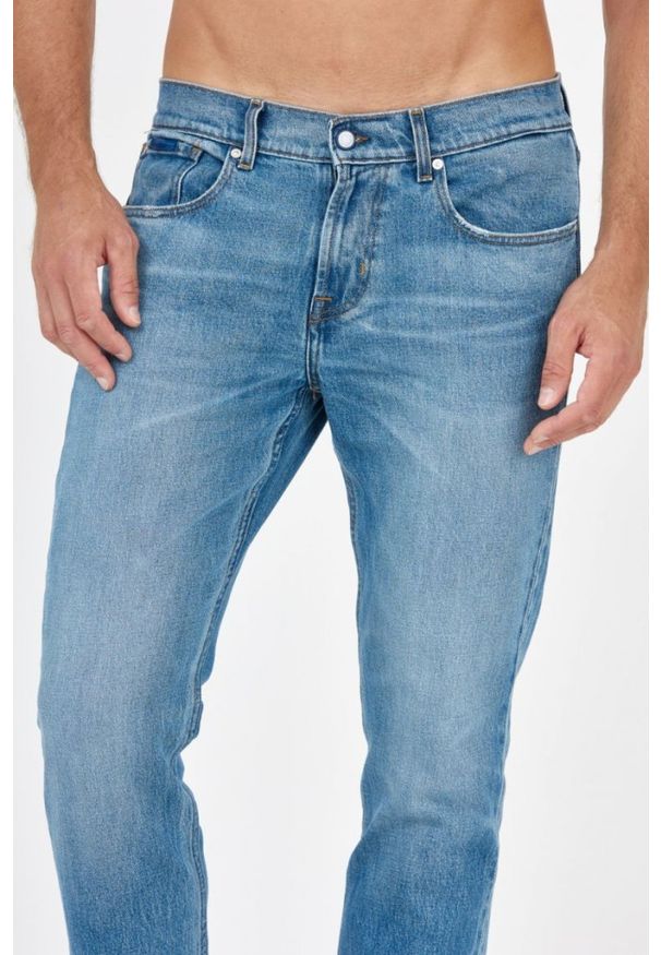 7 FOR ALL MANKIND Jeansy męskie SLIMMY TAPERED SPECIAL EDITION LAID BACK. Kolor: niebieski
