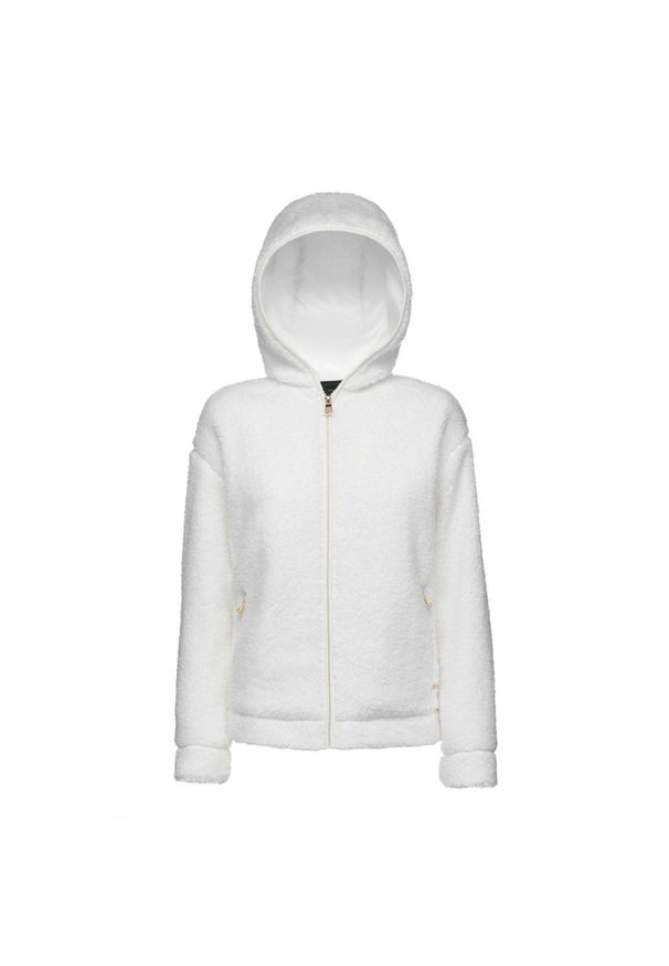 Damski polar Geox. Kolor: biały. Materiał: polar