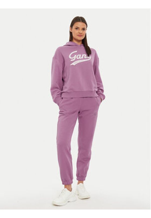GANT - Gant Bluza 4200489 Różowy Loose Fit. Kolor: różowy. Materiał: bawełna