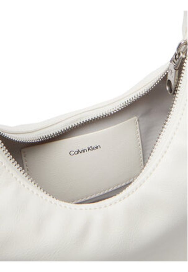 Calvin Klein Torebka Buckle Small Bag LV04F3513G Biały. Kolor: biały. Materiał: skórzane