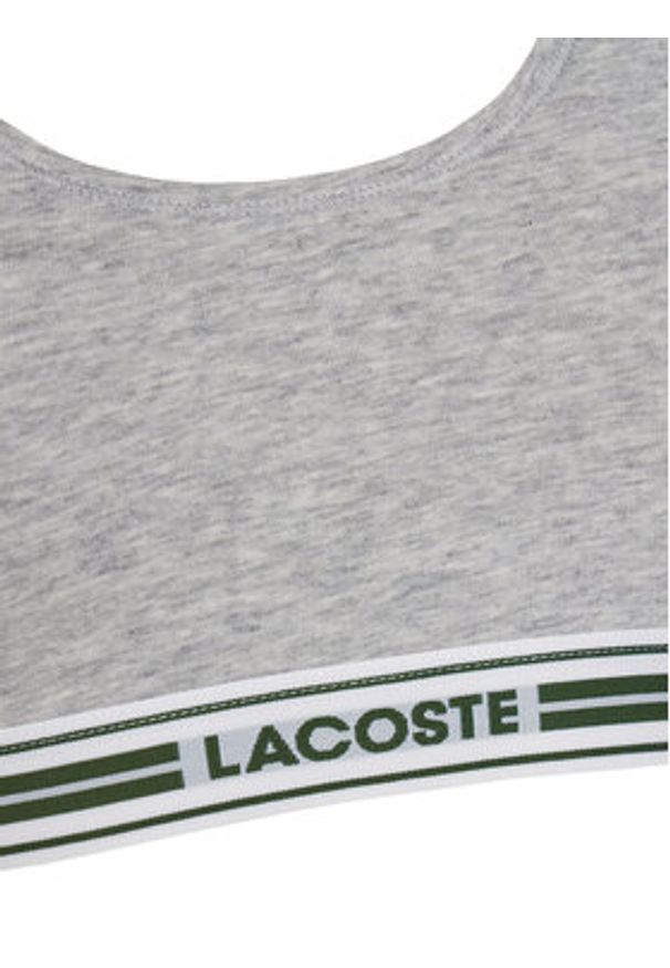 Lacoste Biustonosz top IF8179 Szary. Kolor: szary. Materiał: bawełna