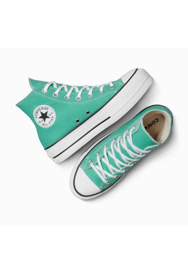Buty sportowe Converse Chuck Taylor All Star Lift. Kolor: niebieski. Materiał: materiał. Styl: sportowy