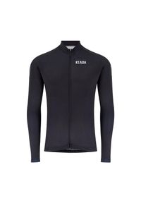 KEADA SPORTS - Męska koszulka kolarska z długim rękawem – Czarna. Kolor: czarny. Długość rękawa: długi rękaw. Długość: długie. Sport: kolarstwo