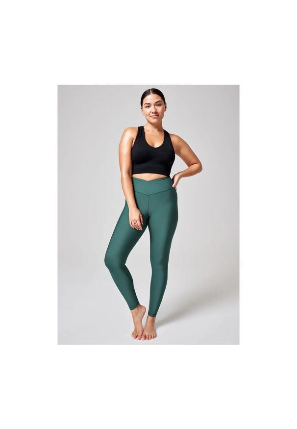 CASALL - Legginsy Casall Overlap High Waist Tights 36. Stan: podwyższony. Kolor: zielony. Sport: fitness