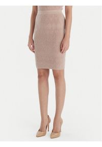 Marciano Guess Spódnica ołówkowa 5BGD00 5661Z Beżowy Slim Fit. Kolor: beżowy. Materiał: syntetyk #1