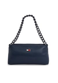 Tommy Jeans Torebka Tjw City-Wide Shoulder Bag AW0AW15937 Granatowy. Kolor: niebieski. Materiał: skórzane