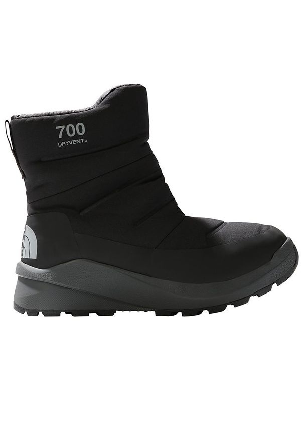 Buty The North Face Nuptse II 0A5G2IKT01 - czarne. Kolor: czarny. Materiał: guma, puch, materiał. Szerokość cholewki: normalna. Sezon: zima