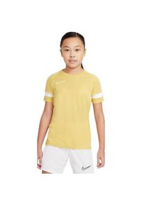 Koszulka dla dzieci Nike NK Df Academy21 Top SS żółta CW6103 700. Kolor: żółty