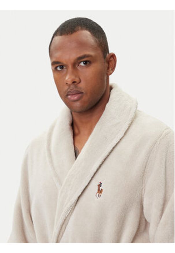Polo Ralph Lauren Szlafrok 7,149E+11 Beżowy. Typ kołnierza: polo. Kolor: beżowy. Materiał: bawełna