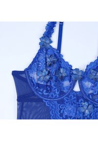 Intica - Komplet bielizny z haftem na specjalne okazje Lavone. Kolor: niebieski. Materiał: tkanina. Wzór: haft #2