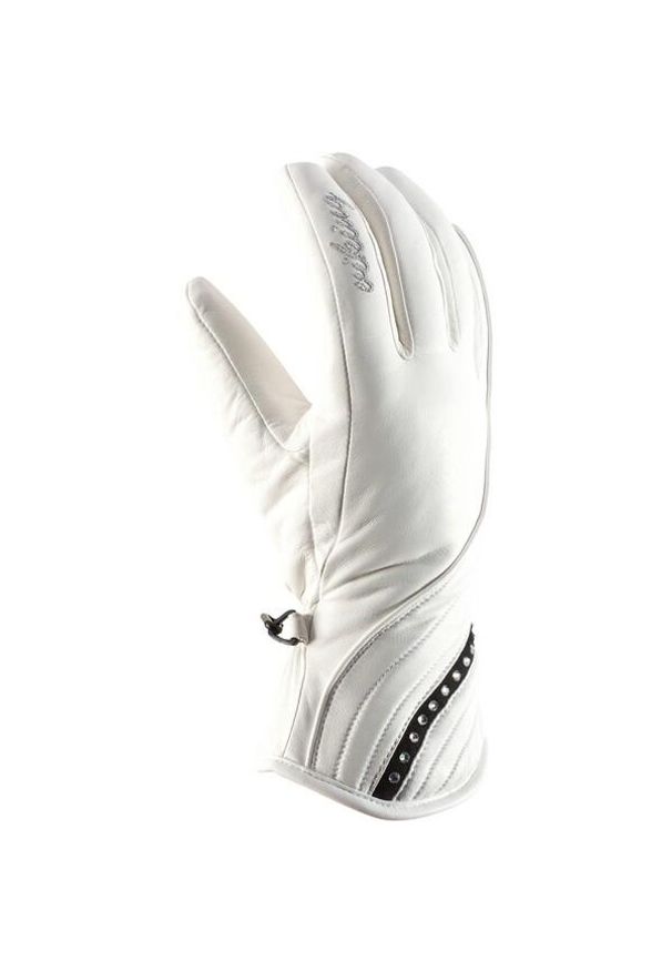 Rękawice Viking Diamante Ski Lady Swarovski. Kolor: biały. Materiał: skóra. Sport: narciarstwo