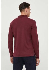 Polo Ralph Lauren longsleeve bawełniany kolor czerwony gładki. Typ kołnierza: polo. Kolor: czerwony. Materiał: bawełna. Długość rękawa: długi rękaw. Długość: krótkie. Wzór: gładki #2
