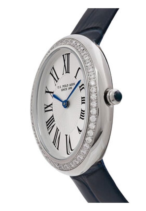 U.S. Polo Assn. Zegarek Ophelia USP8503BL Granatowy. Kolor: niebieski. Materiał: skóra