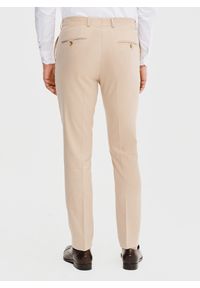 Pako Lorente - PAKO LORENTE – Beżowe spodnie ganiturowe. Kolor: beżowy. Materiał: poliester, wiskoza, elastan. Wzór: gładki. Styl: elegancki #6