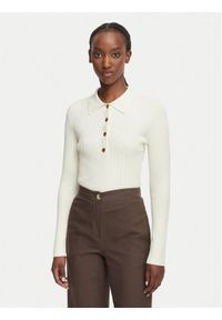 MICHAEL Michael Kors Sweter MR661ER5ZV Kremowy Slim Fit. Kolor: kremowy. Materiał: wiskoza #1