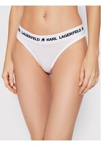 Karl Lagerfeld - KARL LAGERFELD Komplet 2 par stringów Logo Set 211W2126 Biały. Kolor: biały. Materiał: lyocell #5