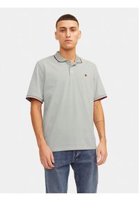 Jack & Jones - Jack&Jones Polo Bluwin 12169064 Szary Regular Fit. Typ kołnierza: polo. Kolor: szary. Materiał: syntetyk