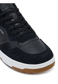 TOMMY HILFIGER - Tommy Hilfiger Sneakersy Th Basket Better Mix FM0FM05520 Czarny. Kolor: czarny. Materiał: skóra #5