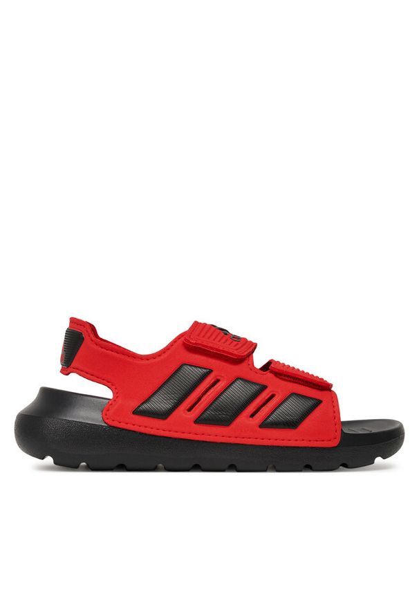 Adidas - Sandały adidas. Kolor: czerwony