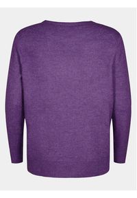 Zizzi Sweter CA61192A Fioletowy Regular Fit. Kolor: fioletowy. Materiał: syntetyk #4