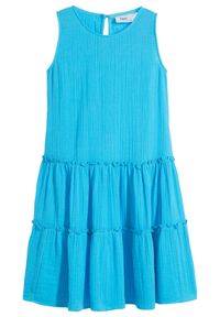 bonprix - Sukienka dziewczęca muślinowa. Kolor: niebieski #1