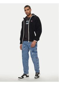 Tommy Jeans Kurtka przejściowa Teddy DM0DM19224 Czarny Regular Fit. Kolor: czarny. Materiał: syntetyk