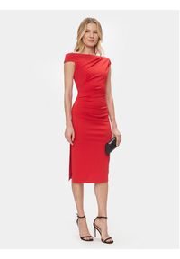 Rinascimento Sukienka koktajlowa CFC0117806003 Czerwony Regular Fit. Kolor: czerwony. Materiał: syntetyk. Styl: wizytowy