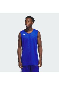 Adidas - 3G Speed Dwustronna koszulka do koszykówki AEROREADY. Kolor: biały, wielokolorowy, niebieski. Sport: koszykówka
