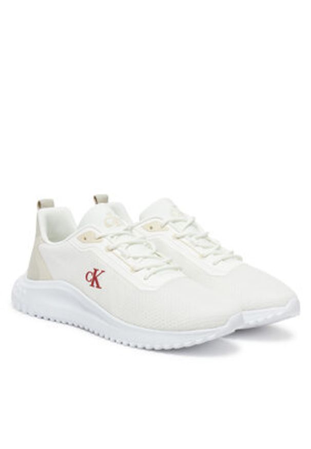 Calvin Klein Jeans Sneakersy Eva Runner Mix Mesh YM0YM01285 Biały. Kolor: biały. Materiał: materiał
