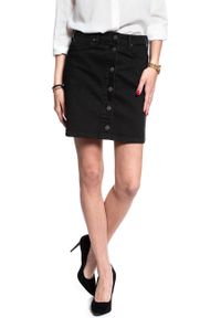 Lee - SPÓDNICA JEANSOWA LEE A LINE SKIRT MOTO BLACK L38NIZLG. Materiał: jeans