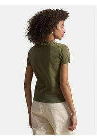Polo Ralph Lauren T-Shirt 211971872501 Khaki Slim Fit. Typ kołnierza: polo. Kolor: brązowy. Materiał: bawełna #4
