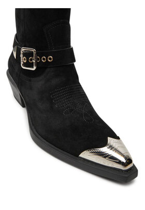 Pinko - PINKO Kowbojki Tex 08 SD0197P002 Czarny. Kolor: czarny. Materiał: zamsz, skóra